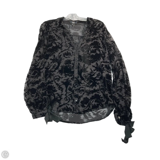 Blouse Long Sleeve By Paige In Black, Size: M