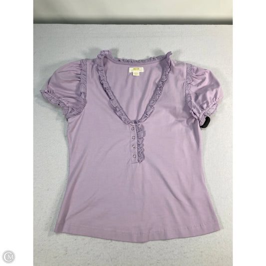 Top Short Sleeve By Maeve In Purple, Size: M