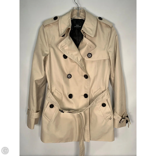 Coat Designer By Coach In Cream, Size: Xxs