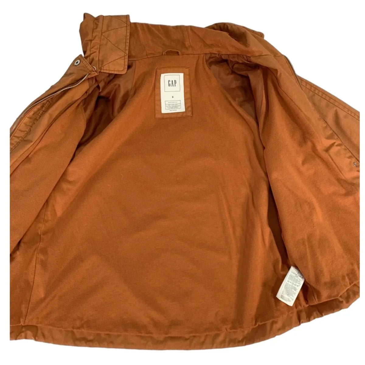 Coat Raincoat By Gap In Orange, Size: S