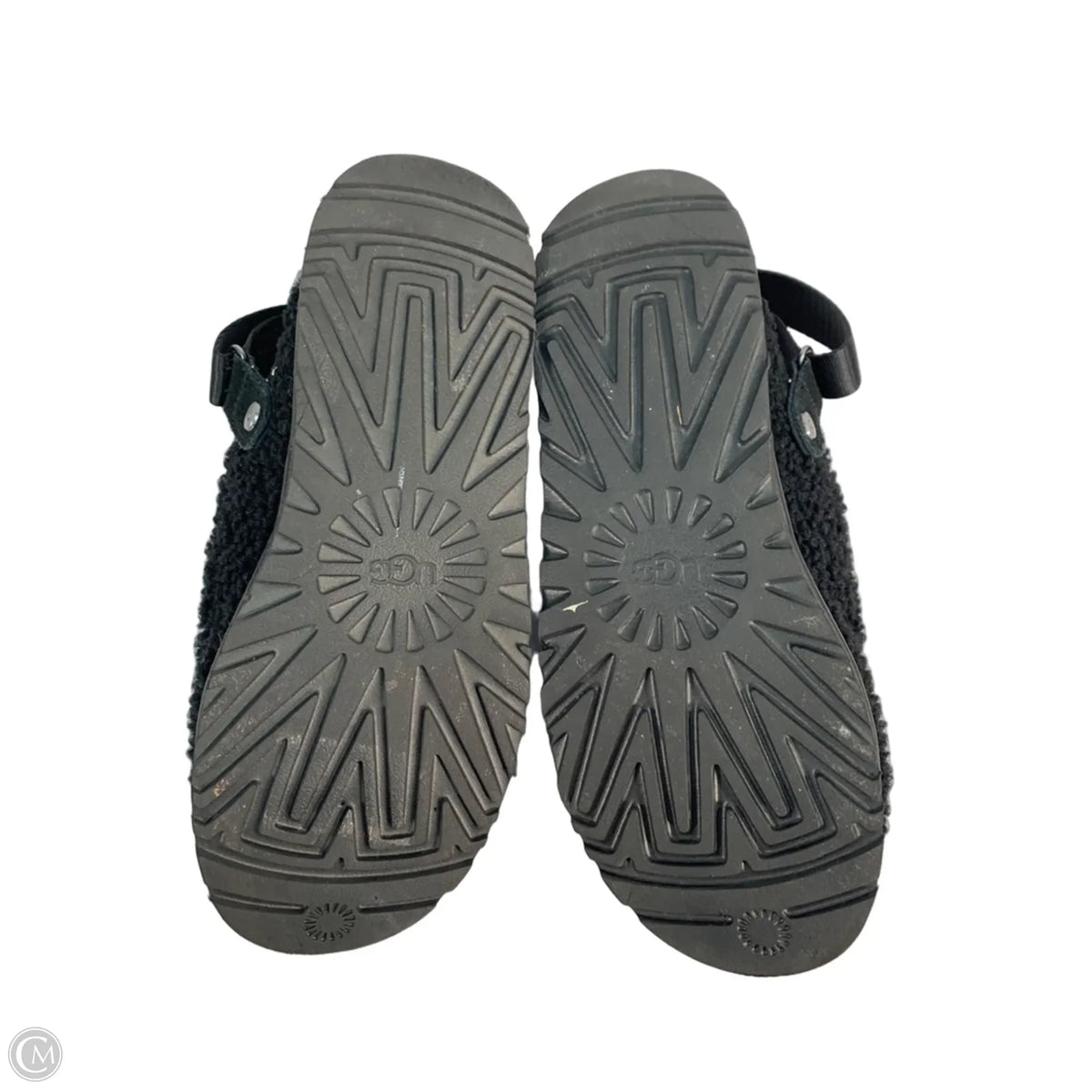 Slippers Designer By Ugg In Black, Size: 8