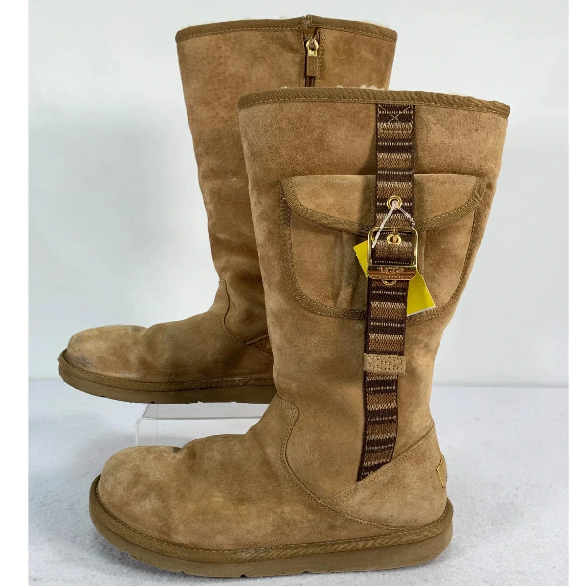 Boots Designer By Ugg In Brown, Size: 10
