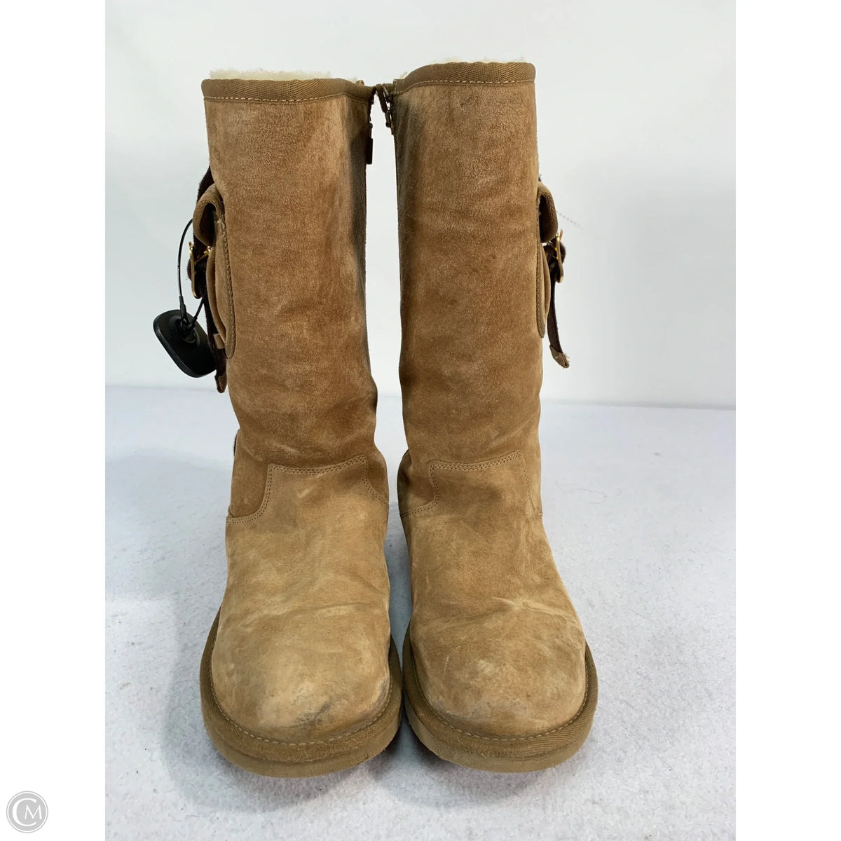 Boots Designer By Ugg In Brown, Size: 10