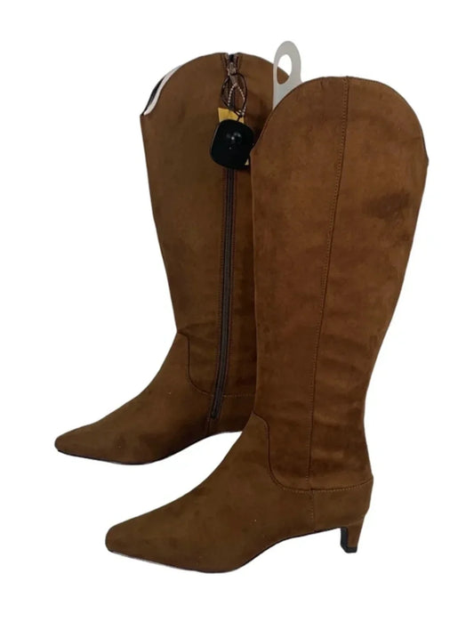 Boots Knee Heels By Gap In Brown, Size: 7