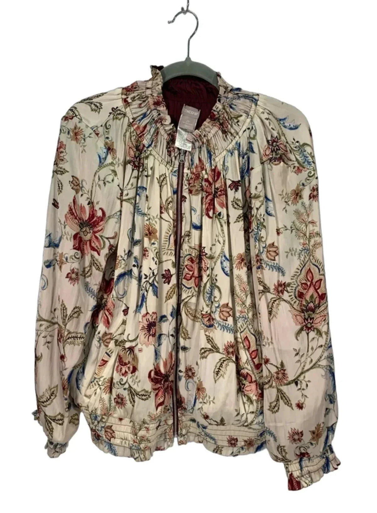 Jacket Other By Chicos In Maroon, Size: L