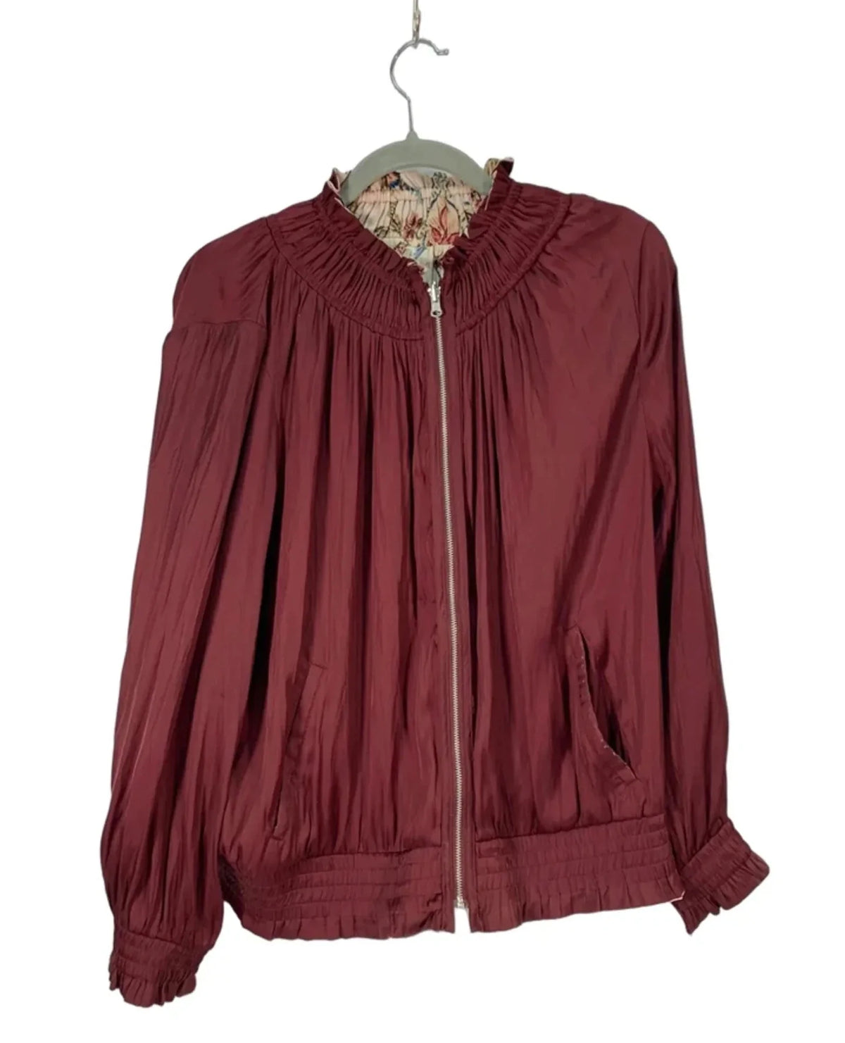 Jacket Other By Chicos In Maroon, Size: L