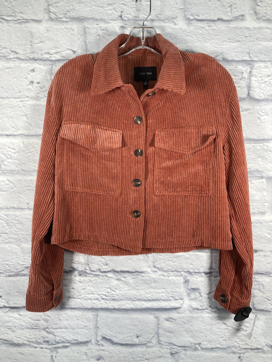 Jacket Shirt By Love Tree In Orange, Size: S