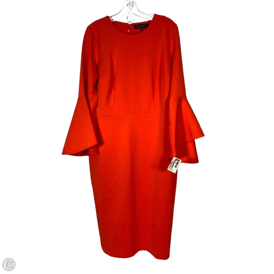 Dress Party Midi By Eloquii In Orange, Size: L