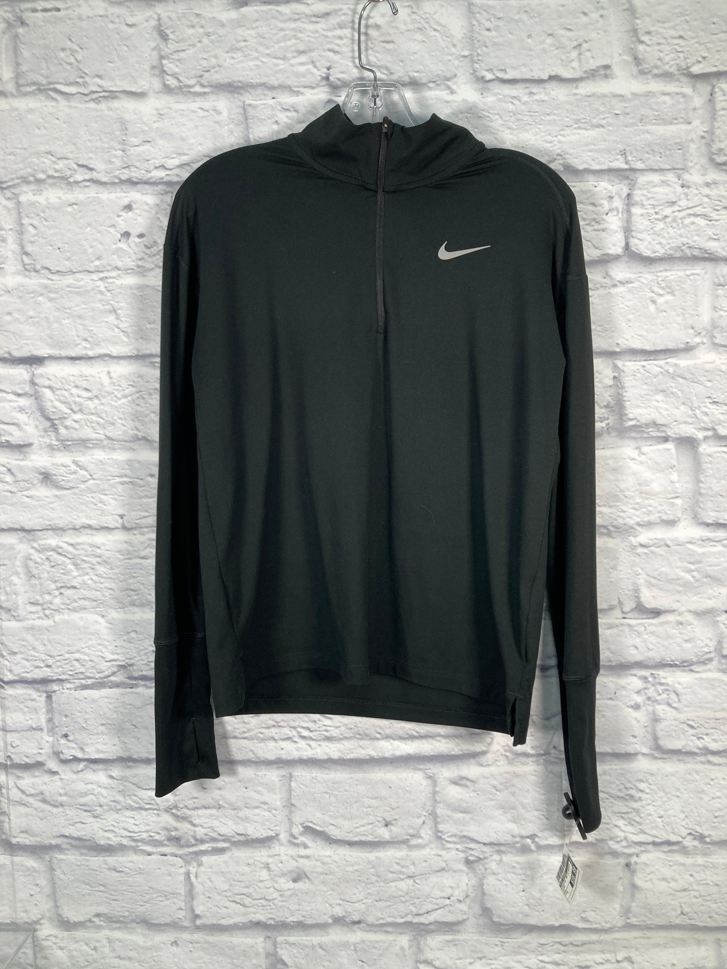 Athletic Top Long Sleeve Crewneck By Nike Apparel In Black, Size: S