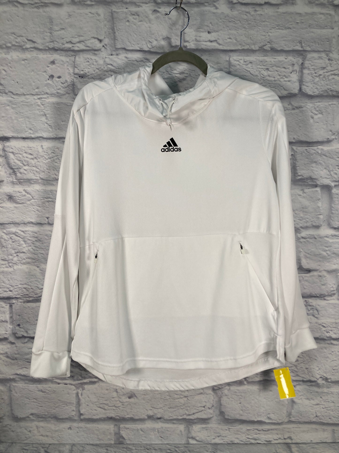 Athletic Jacket By Adidas In White, Size: M