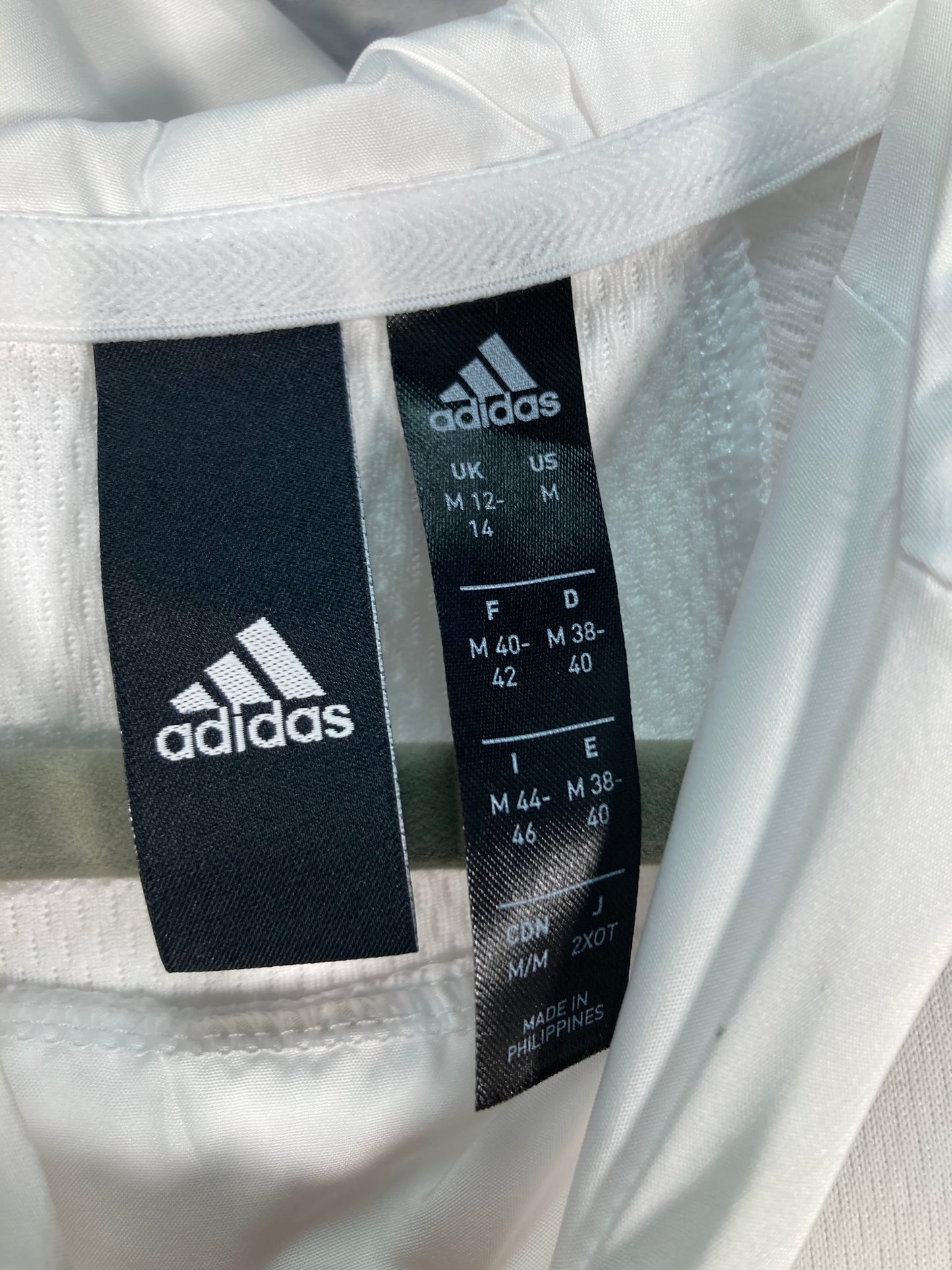 Athletic Jacket By Adidas In White, Size: M