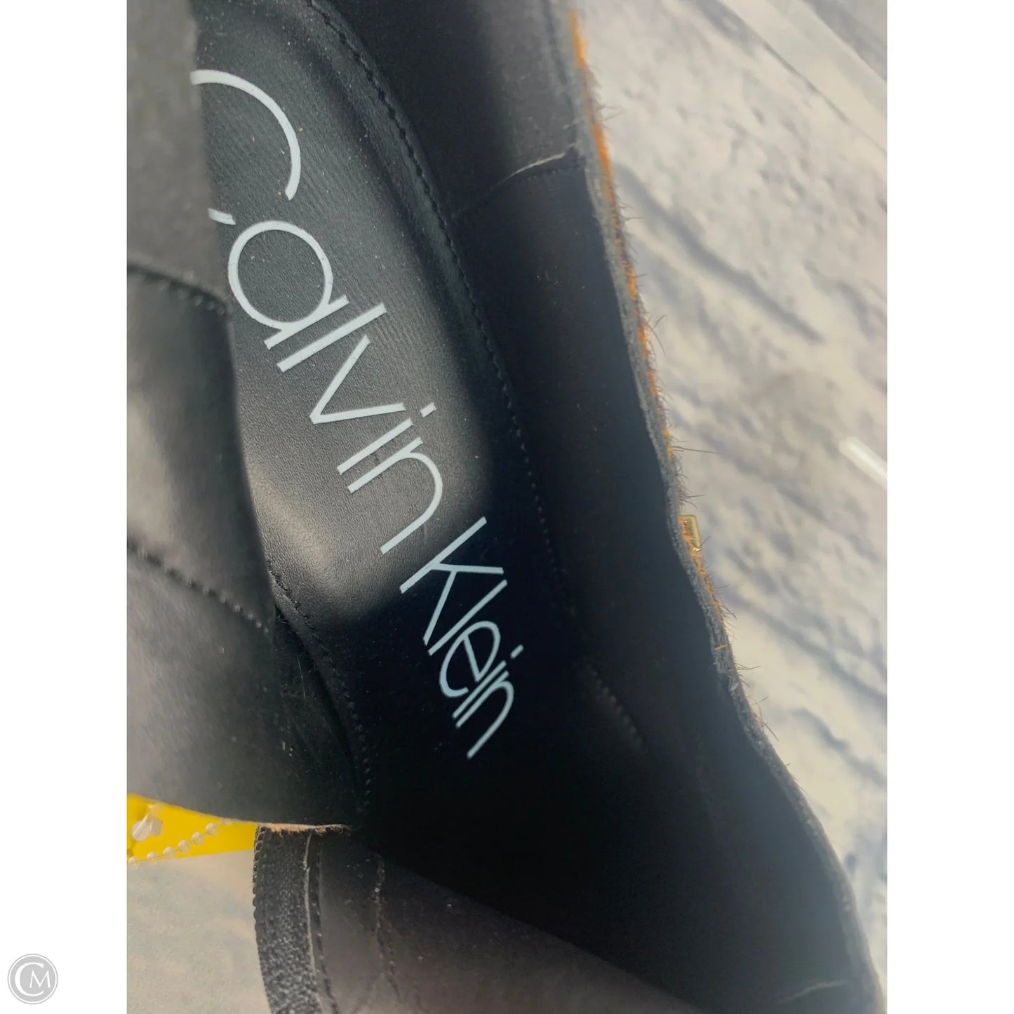 Boots Ankle Heels By Calvin Klein In Animal Print, Size: 8