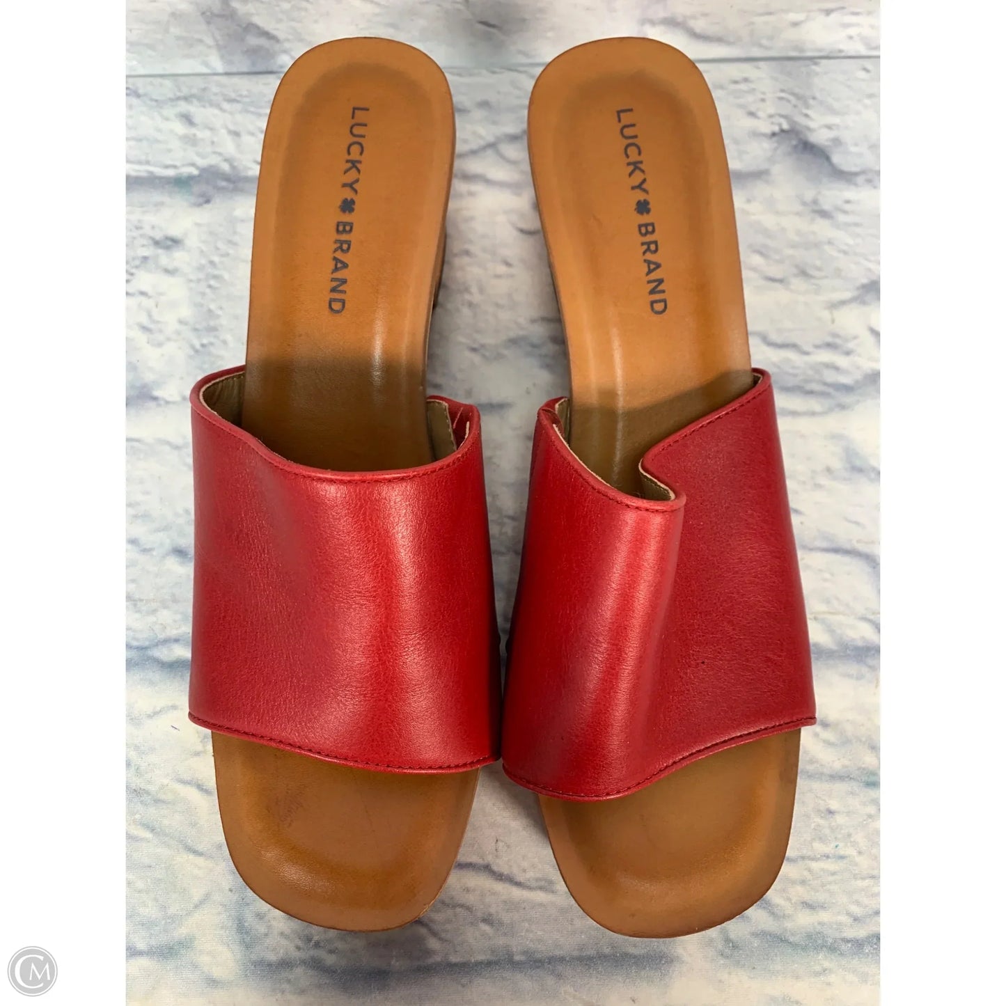 Shoes Heels Block By Lucky Brand In Red, Size: 10