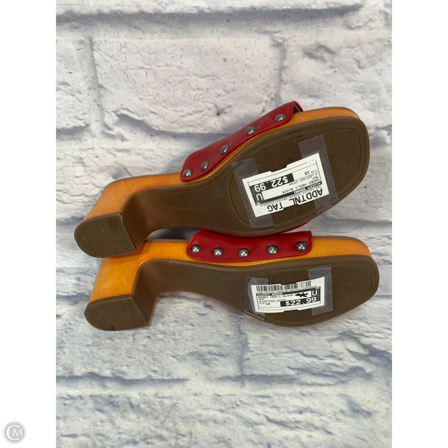 Shoes Heels Block By Lucky Brand In Red, Size: 10