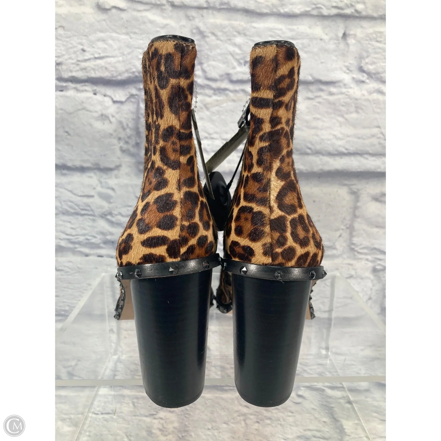 Boots Ankle Heels By Gianni Bini In Animal Print, Size: 10