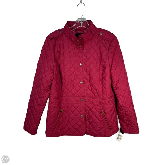 Coat Puffer & Quilted By Talbots In Purple, Size: L