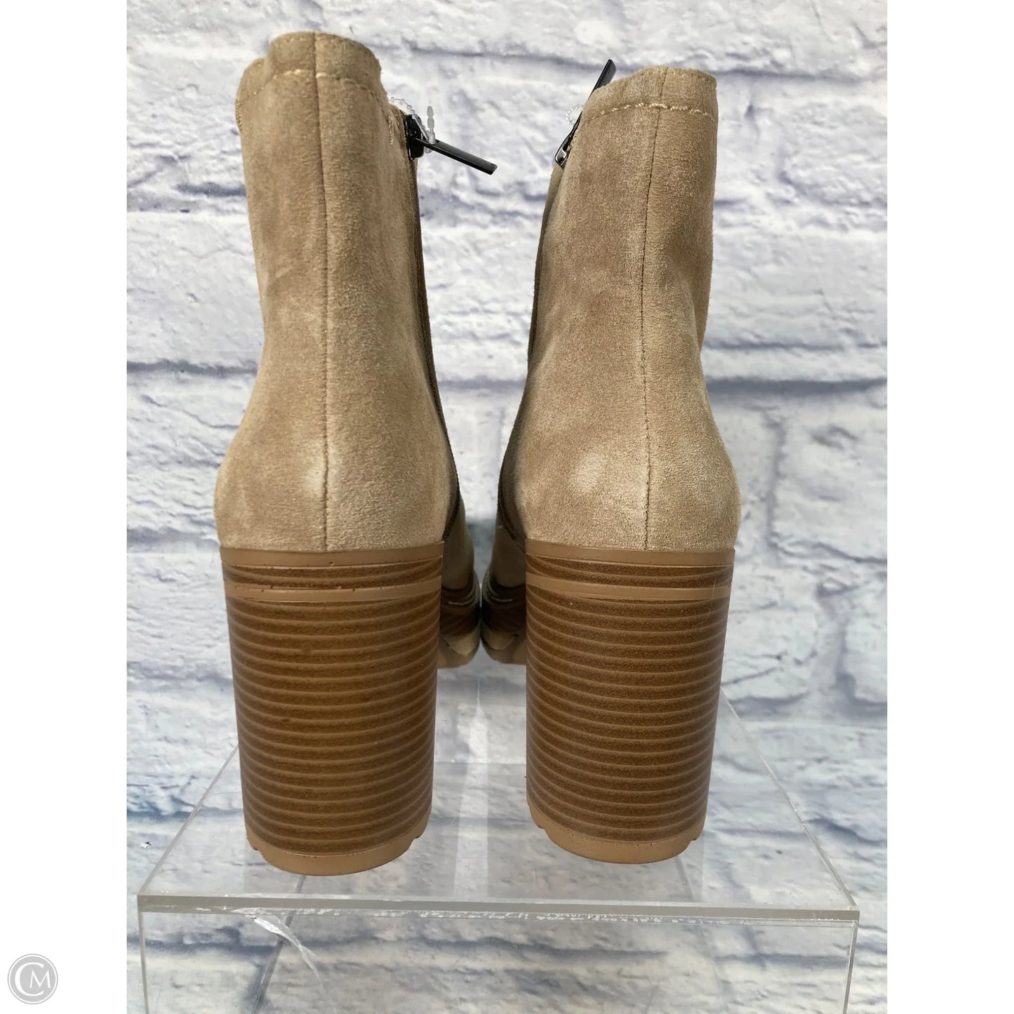 Boots Leather By Steve Madden In Cream, Size: 10