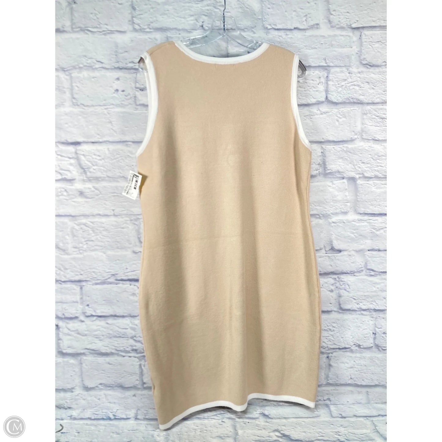 Dress Sweater By Clothes Mentor In Cream & White, Size: Xl