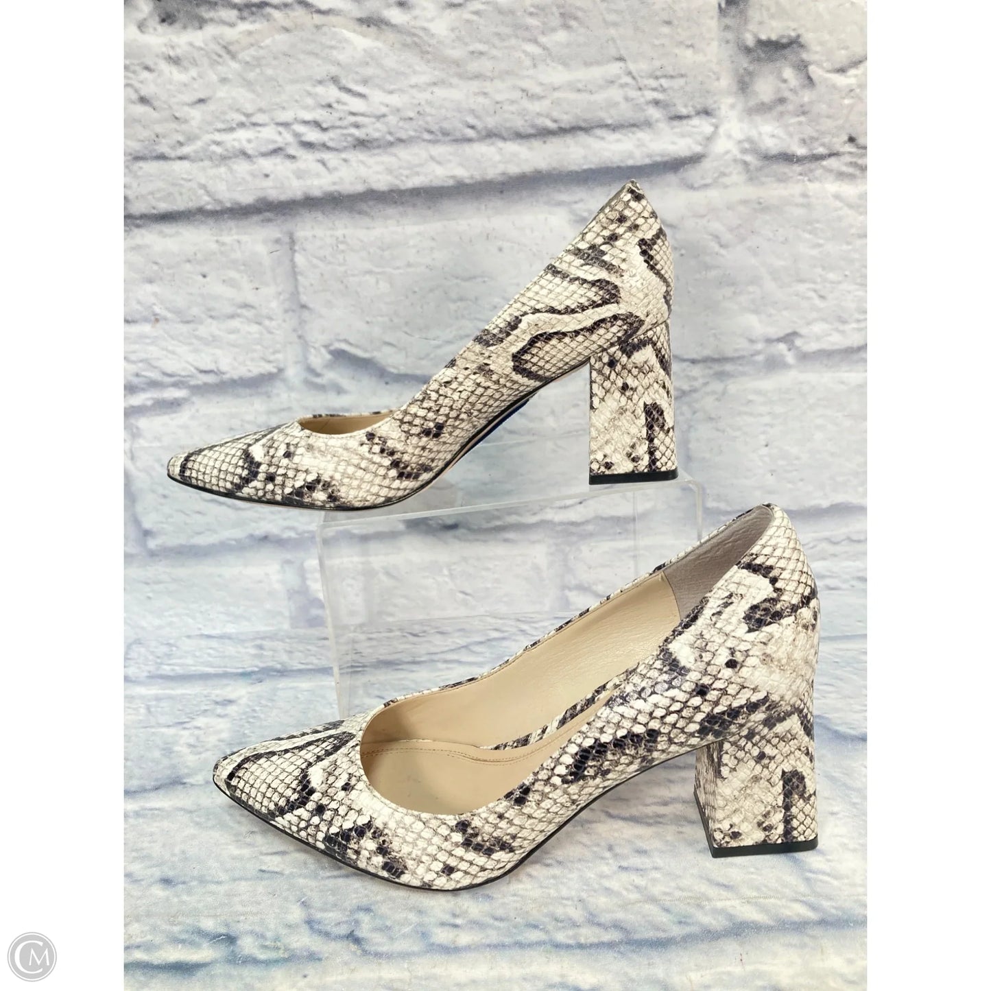 Shoes Heels Block By Marc Fisher In Snakeskin Print, Size: 7