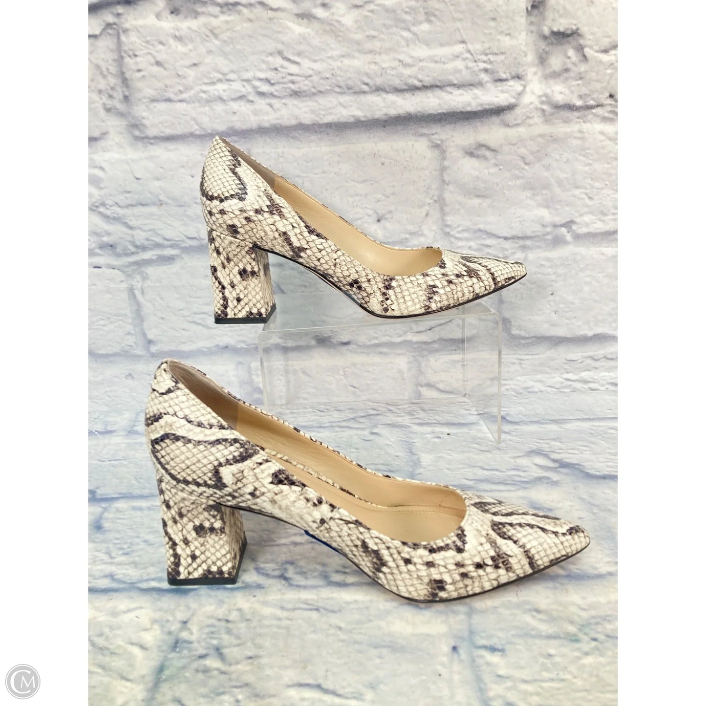 Shoes Heels Block By Marc Fisher In Snakeskin Print, Size: 7