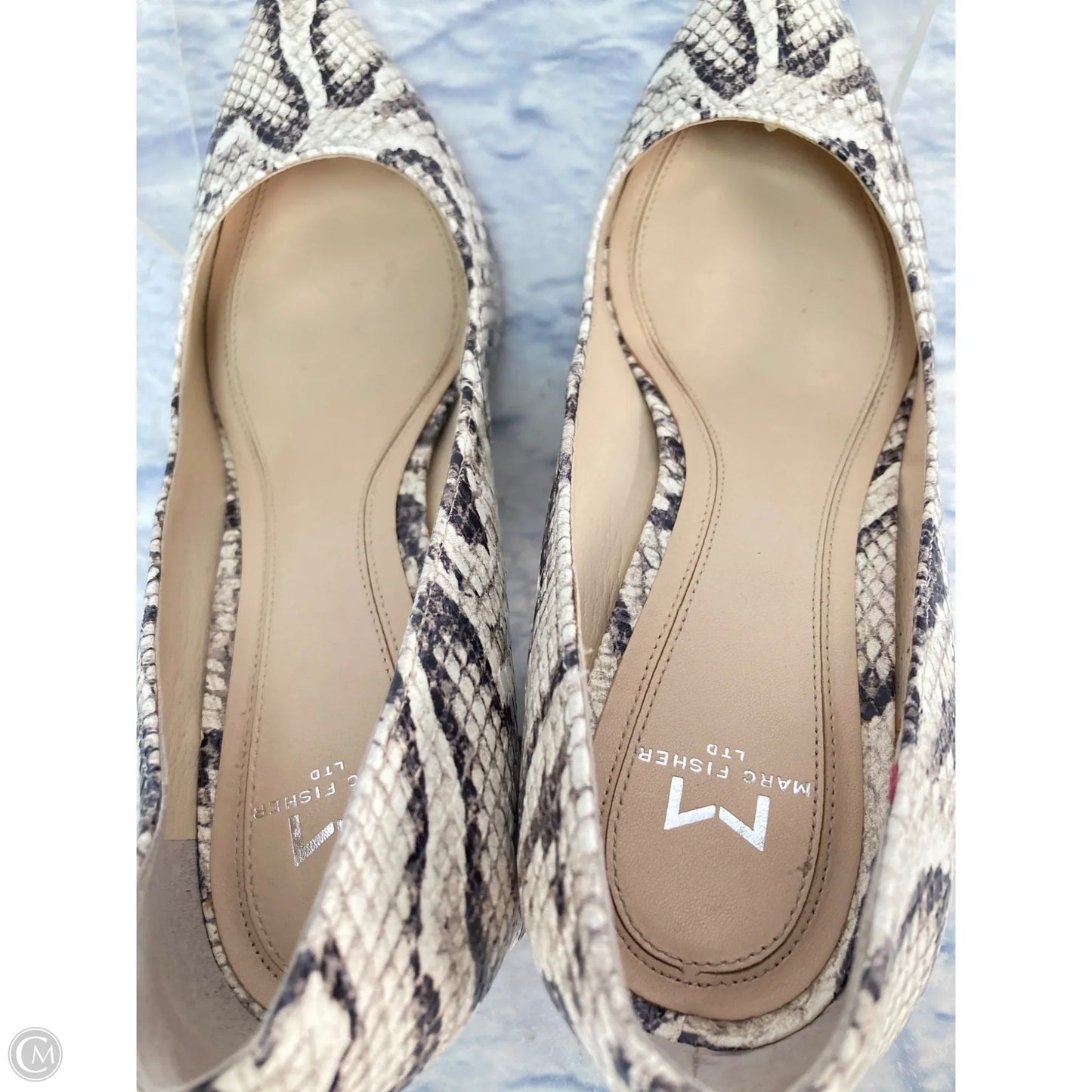 Shoes Heels Block By Marc Fisher In Snakeskin Print, Size: 7