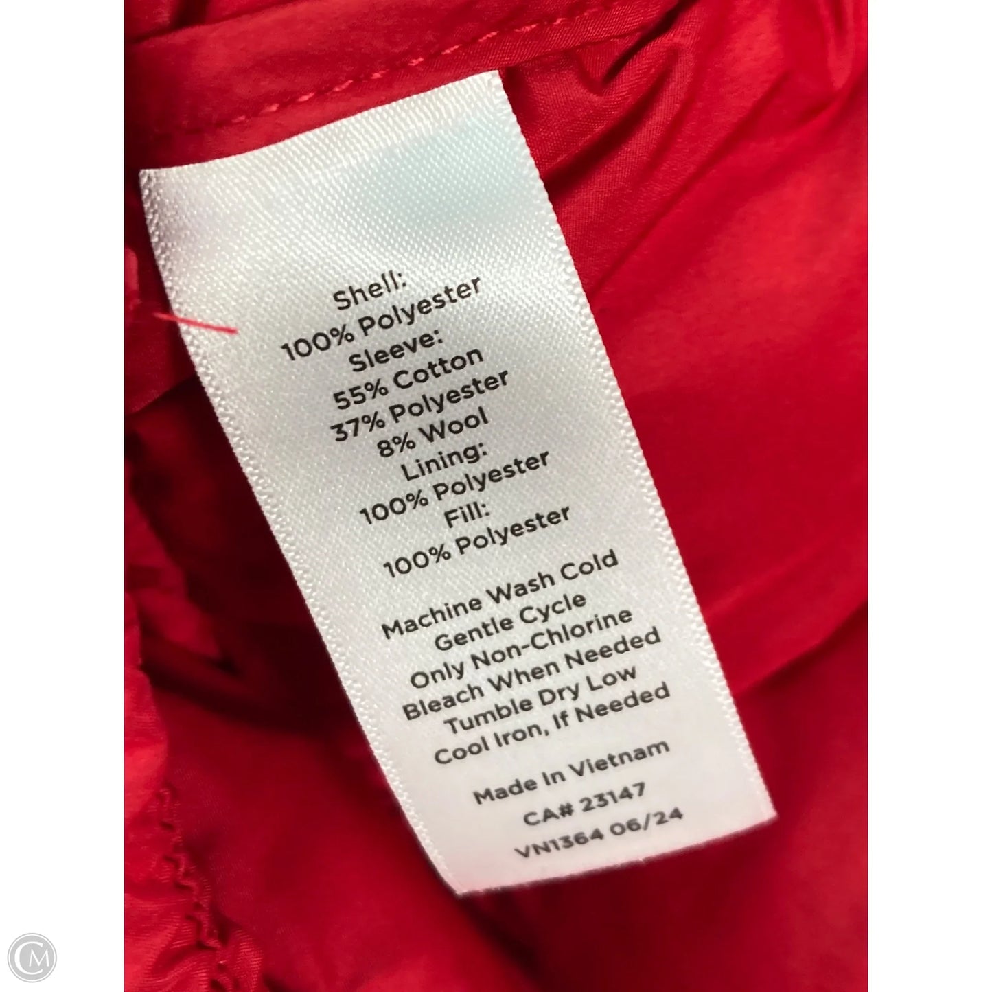 Jacket Puffer & Quilted By Talbots In Red, Size: L