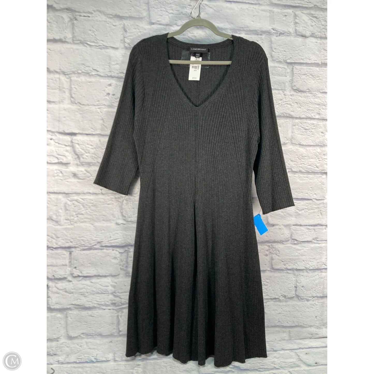 Dress Sweater By Lane Bryant In Grey, Size: Xl