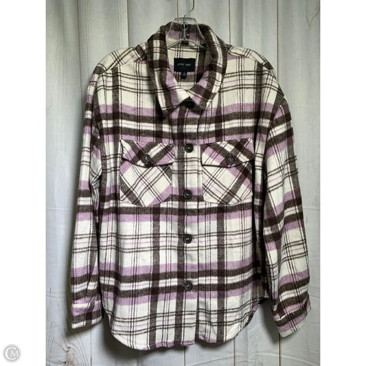 Jacket Shirt By Love Tree In Purple, Size: L