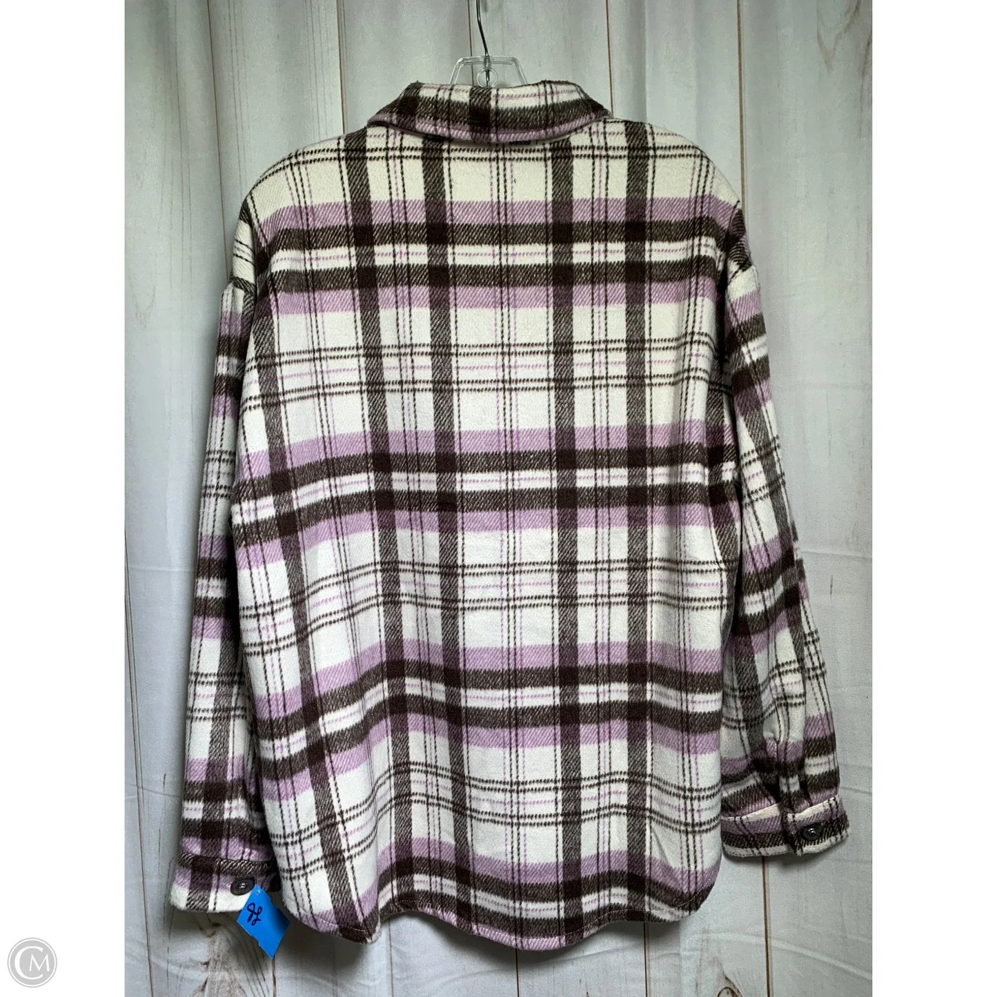 Jacket Shirt By Love Tree In Purple, Size: L