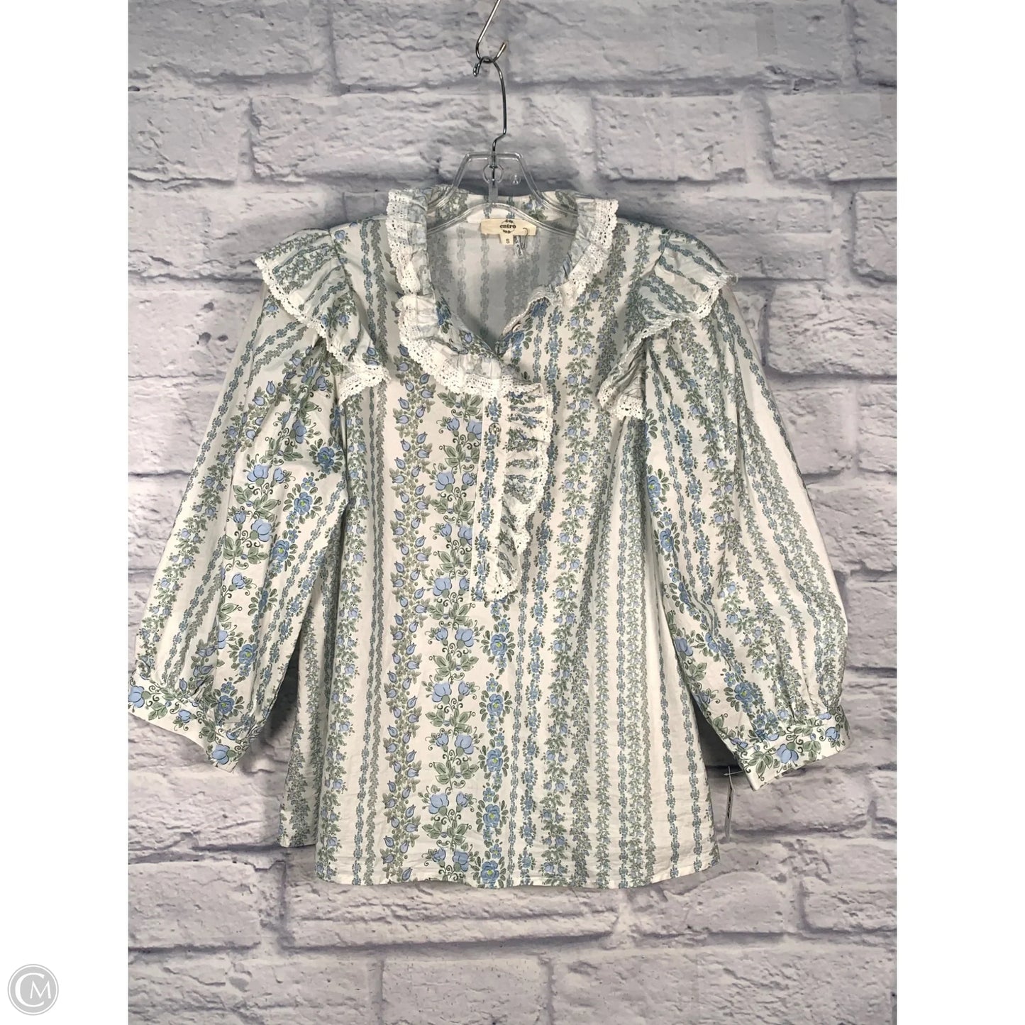 Blouse Long Sleeve By Entro In Floral Print, Size: S