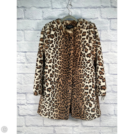 Coat Faux Fur & Sherpa By Ann Taylor In Animal Print, Size: Xsp