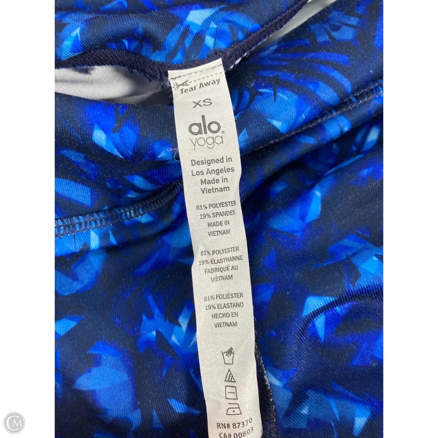 Athletic Leggings By Alo In Blue, Size: Xs