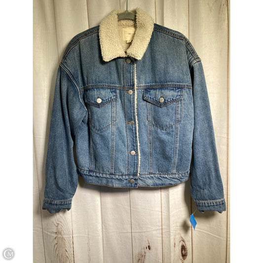 Jacket Denim By Clothes Mentor In Blue Denim, Size: L