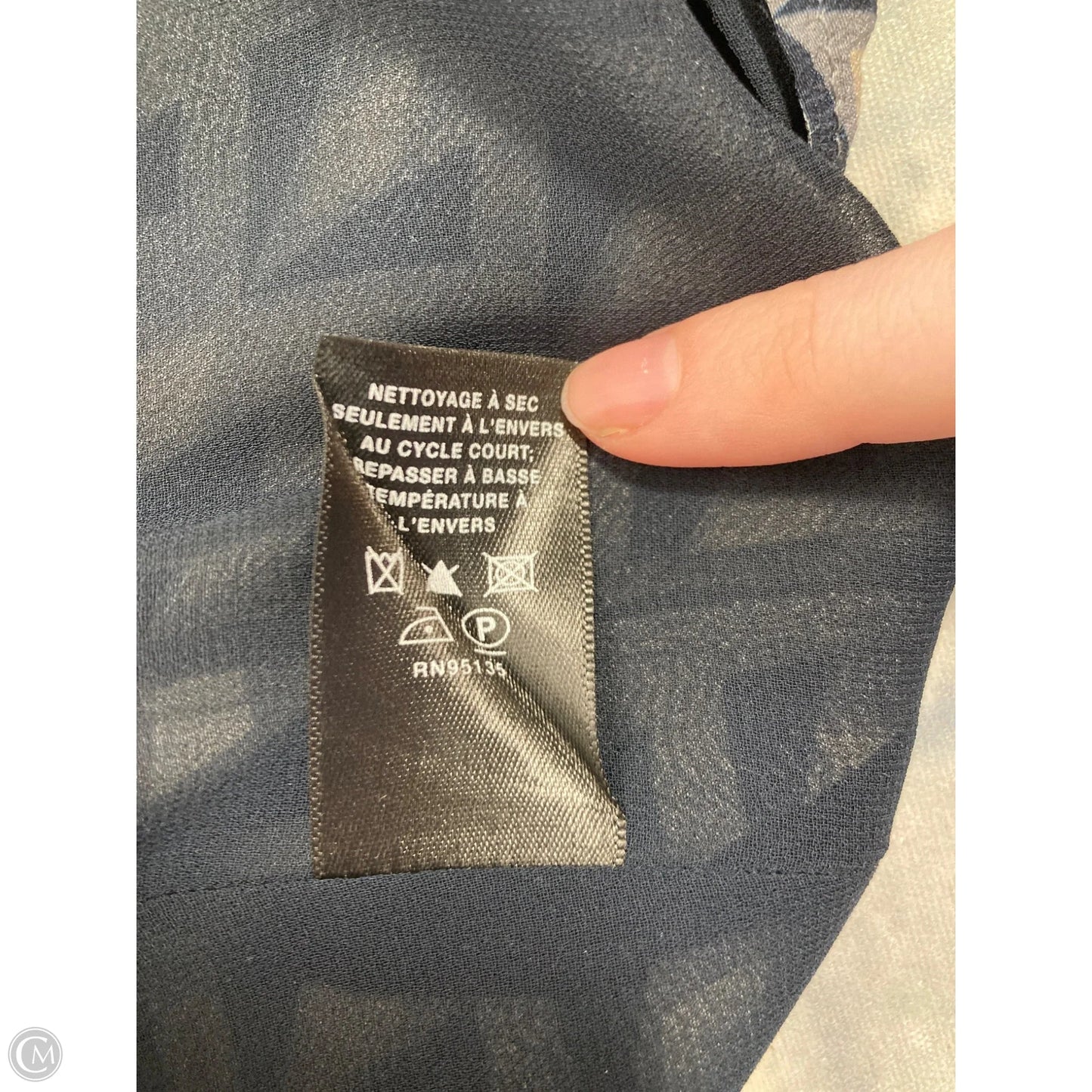 Blouse Designer By Lafayette 148 In Grey, Size: L