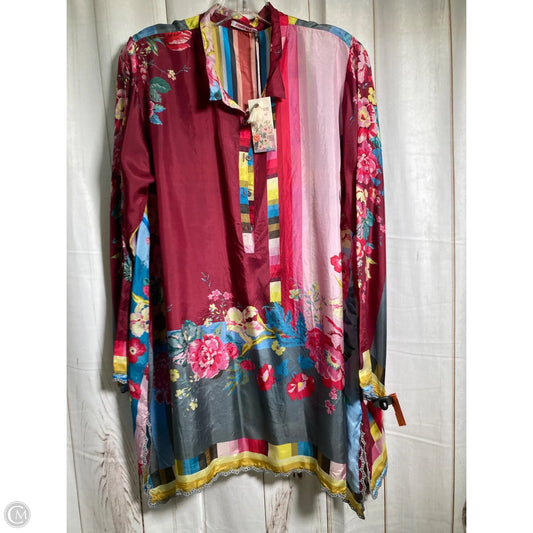 Tunic Long Sleeve By Johnny Was In Multi-colored, Size: L