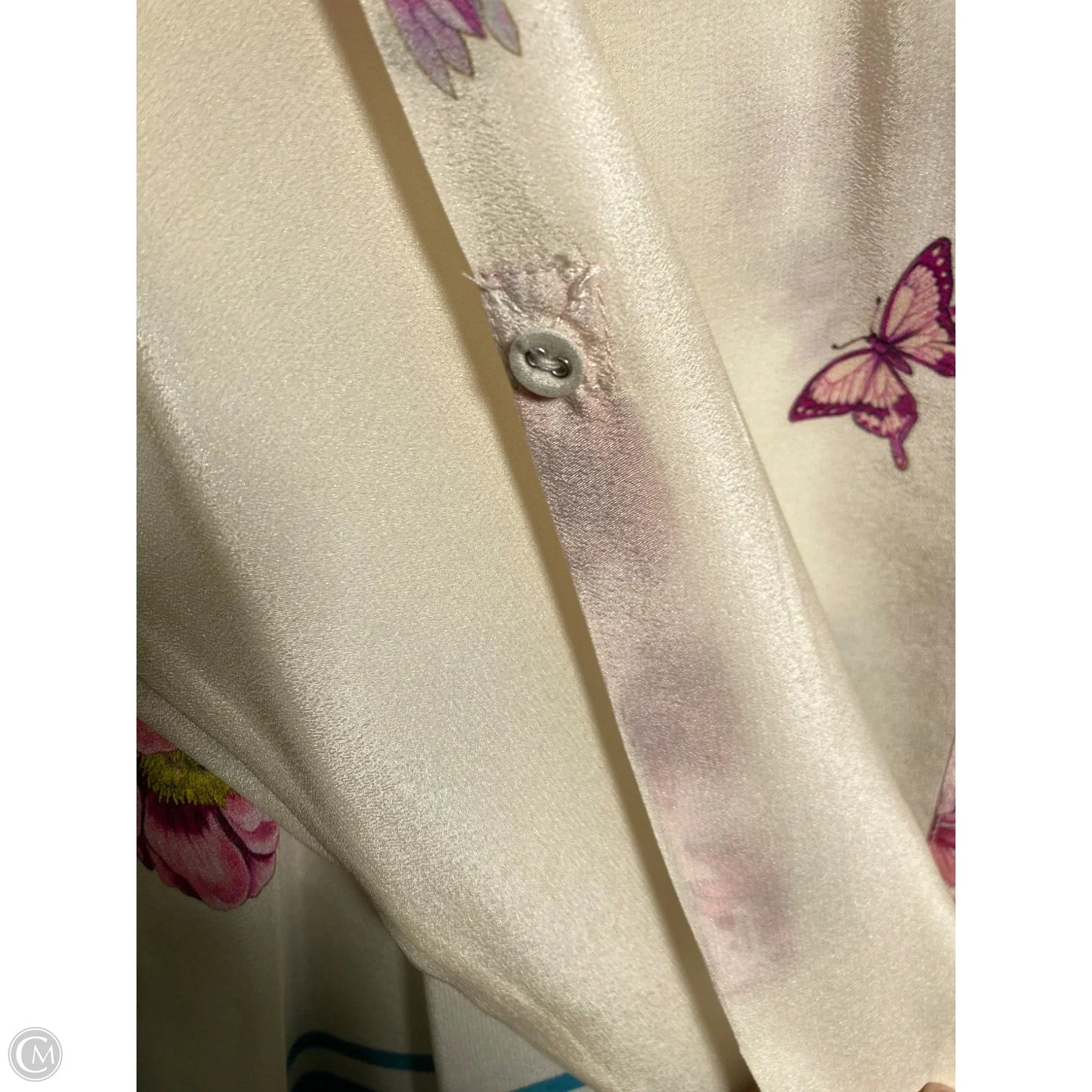 Top Long Sleeve By Johnny Was In Cream, Size: L