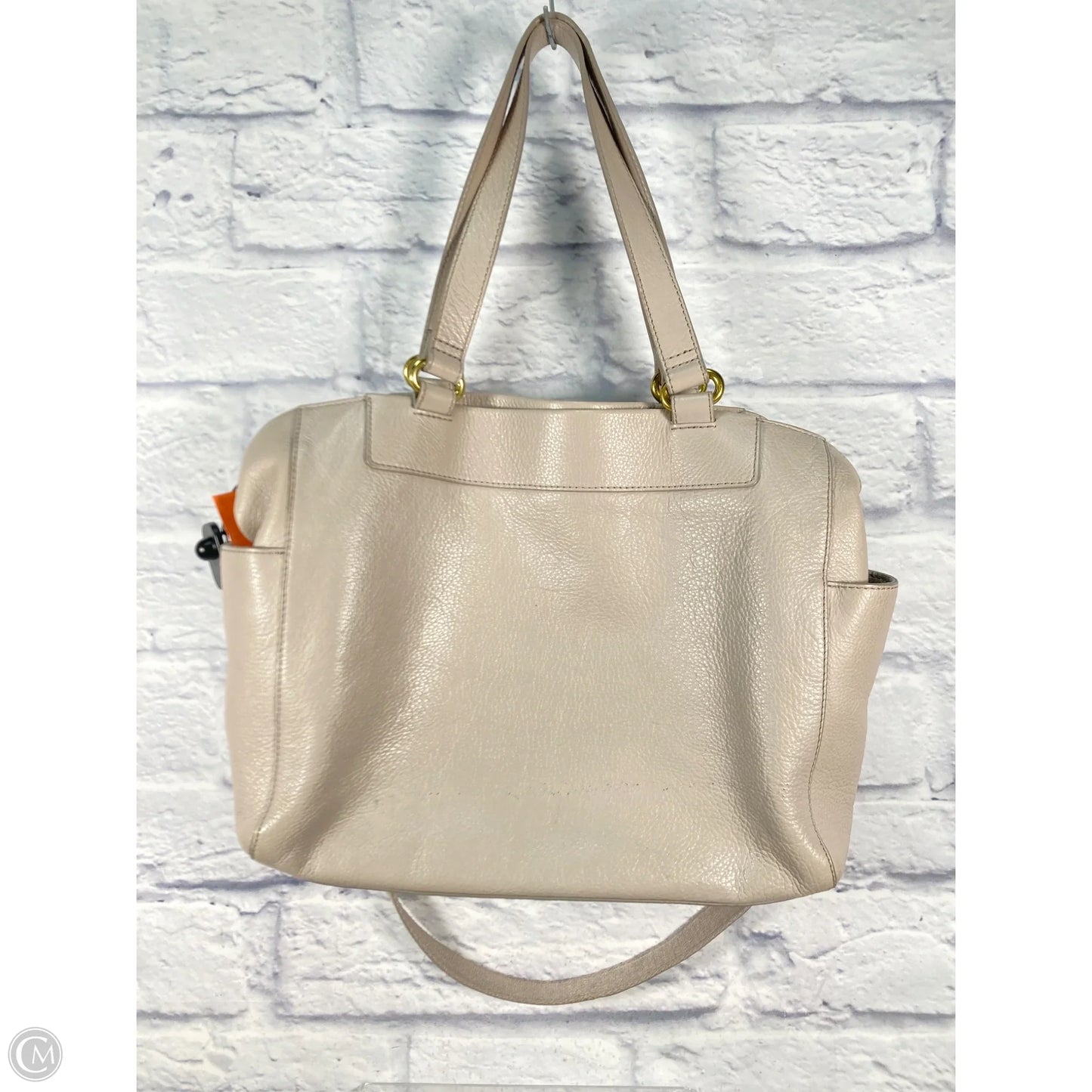 Handbag Leather By Fossil, Size: Large