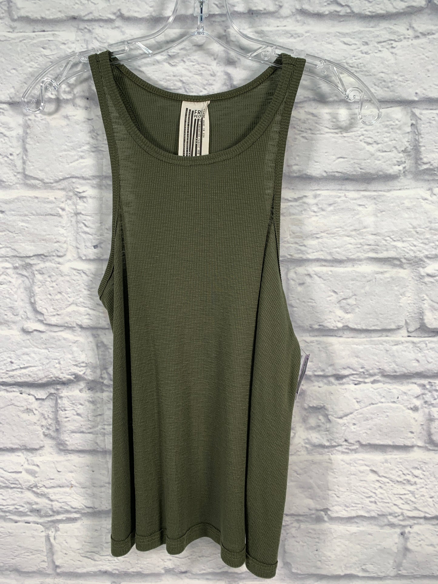 Green Top Sleeveless Basic Free People, Size S