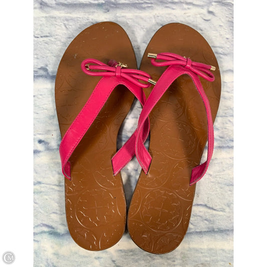 Sandals Designer By Kate Spade In Brown & Pink, Size: 9