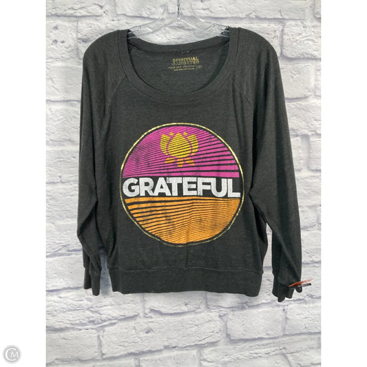 Top Long Sleeve By Spiritual Gangster In Grey, Size: M