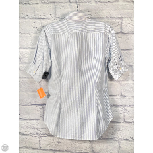 Top Short Sleeve By Ralph Lauren Blue Label In Blue & White, Size: S