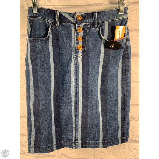 Skirt Mini & Short By Maeve In Blue Denim, Size: 0