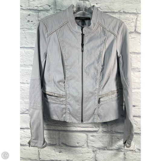 Jacket Moto By White House Black Market In Grey, Size: S