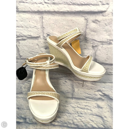 Sandals Heels Wedge By White House Black Market In White, Size: 7.5
