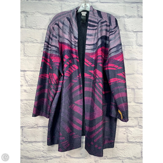 Cardigan By Chicos In Blue & Purple, Size: 2x