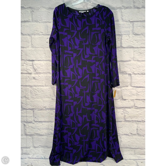 Dress Casual Maxi By Chicos In Black & Purple, Size: M