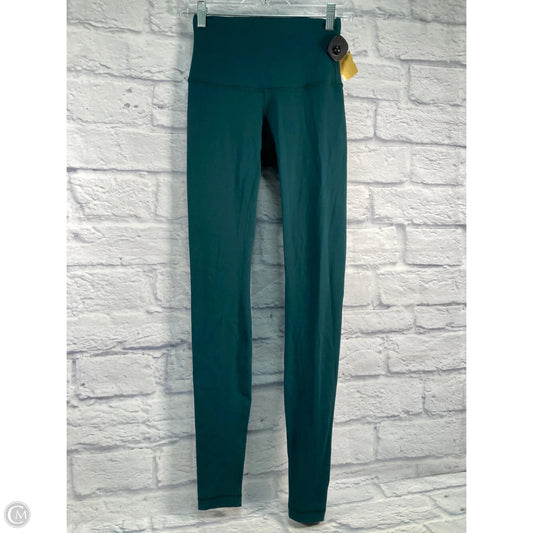 Athletic Leggings By Lululemon In Green, Size: Xs