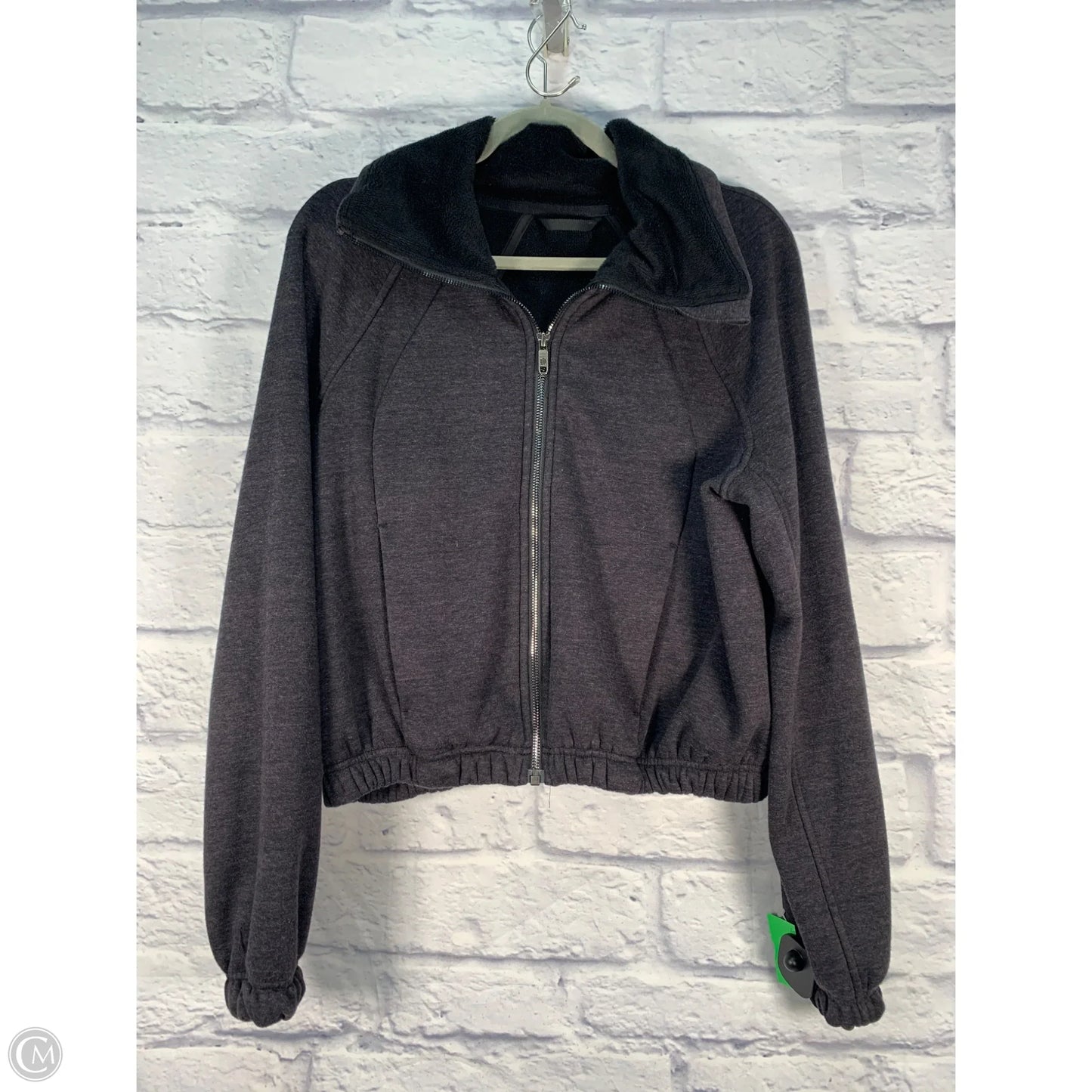 Athletic Jacket By Lululemon In Grey, Size: M