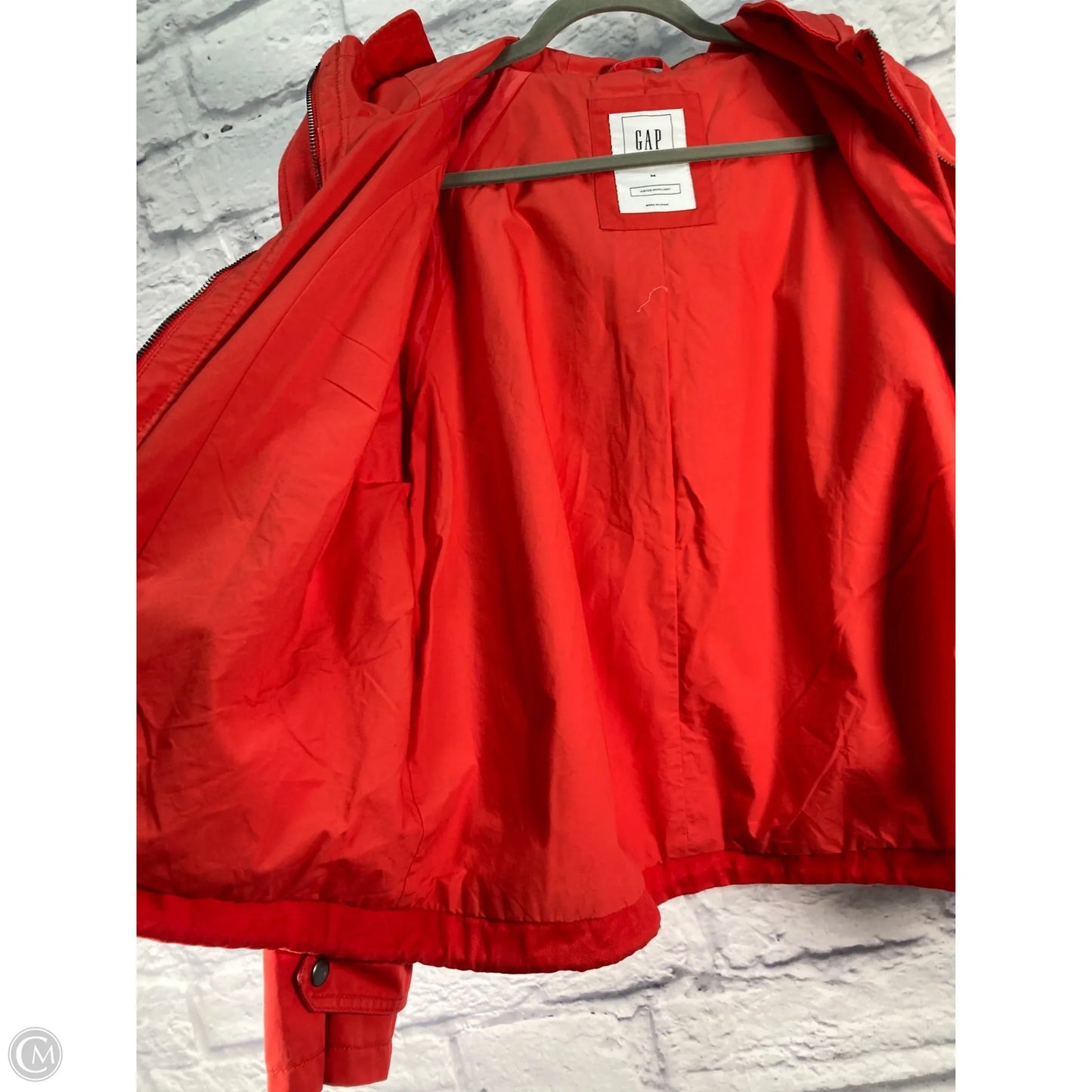 Coat Raincoat By Gap In Red, Size: M
