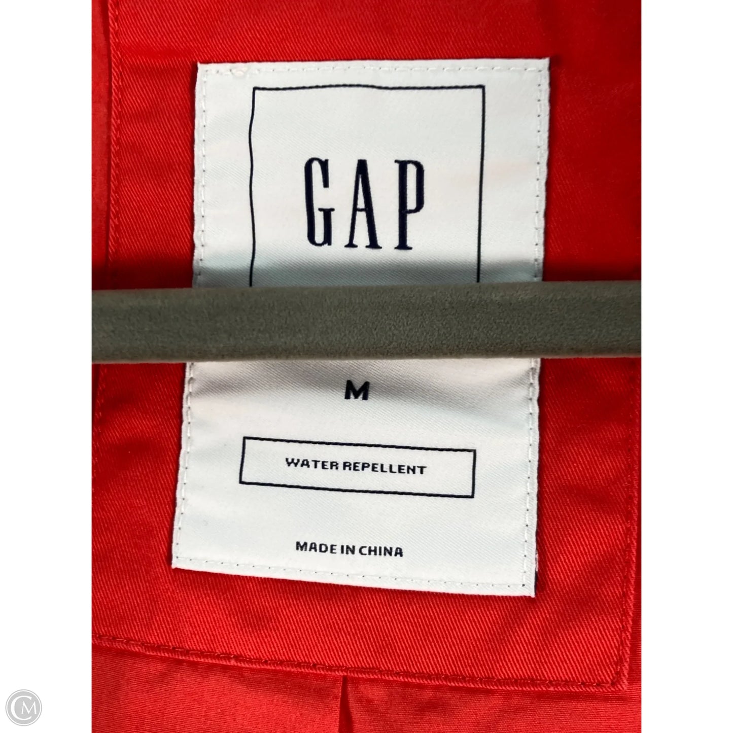 Coat Raincoat By Gap In Red, Size: M